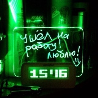 Led часы-будильник с доской для сообщений