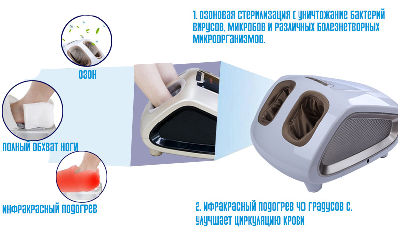 массажер для ног с озоном